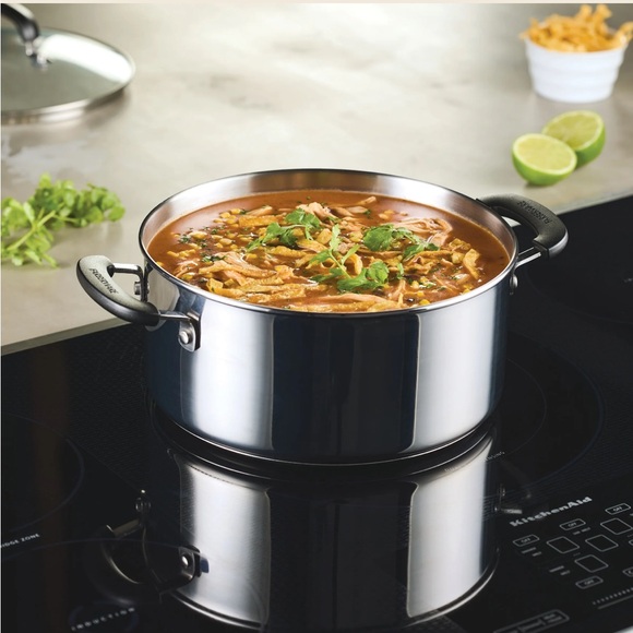 Farberware Stainless Steel Dutch Oven 5 qt Pot with Black Handles - Picture 3 of 3